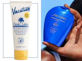 Body Sunscreen Featuring Vacation Classic Lotion and Shiseido Ultimate Sun Protector Lotion